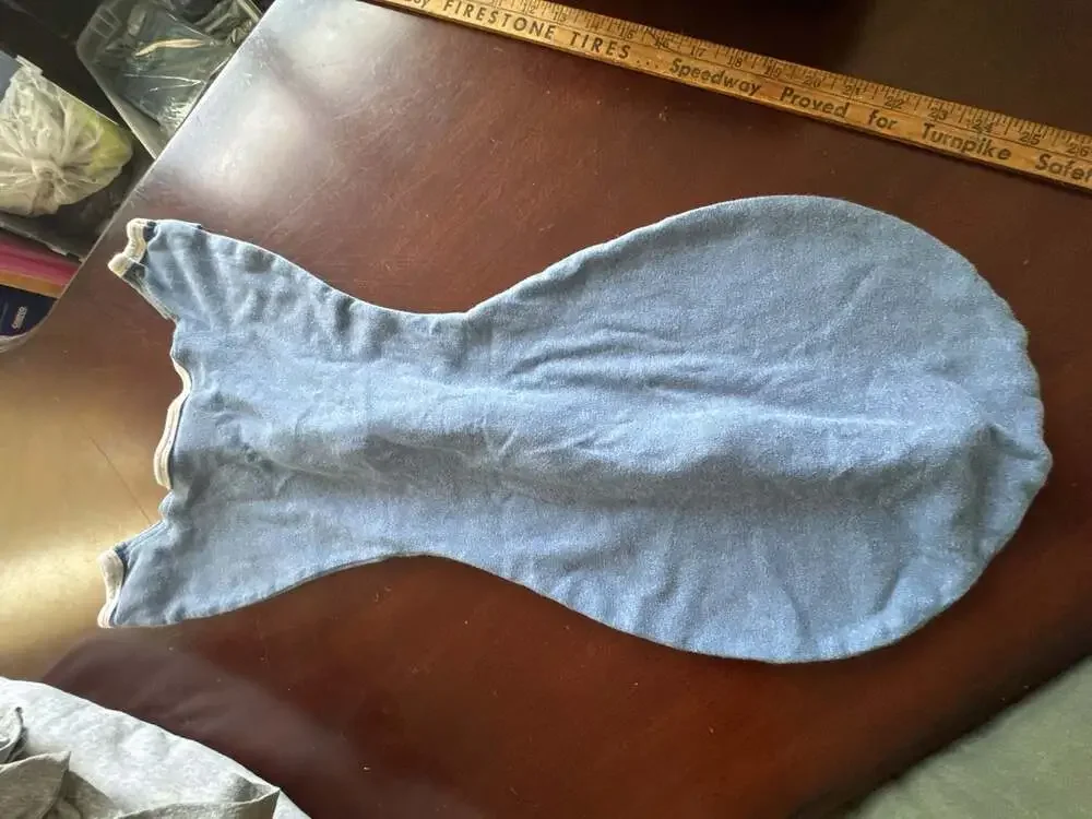 SwaddleDesigns Transitional Swaddle Sack Wearable Blanket Medium Heathered Denim